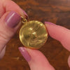 Art Nouveau Woman Locket of 14k Gold