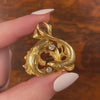 Art Nouveau Koi Fish Brooch of 18k Gold
