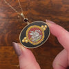 Antique Micromosaic Swan Necklace of 14k Gold