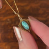 Antique Turquoise Charm of 14k Gold