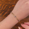 Vintage Sapphire and Diamond Bracelet of 14k Gold