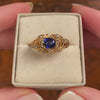 Antique Sapphire and Diamond Conversion Ring