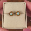 Antique Opal Conversion Earrings of 10k Gold