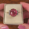 Vintage Pink Tourmaline & Diamond Ring with EGL Appraisal