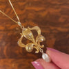 Antique Iris Pendant of 10k Gold