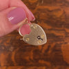 Large Antique Heart Padlock Pendant or Bracelet Clasp of 15ct Gold