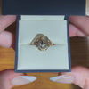 Antique Enamel Flower Ring of 10k Gold