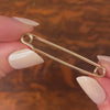 Antique Safety Pin Charm Holder of 14k Gold