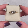 Antique Rose Cut Diamond Ring of 14k Gold