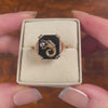 Antique Onyx Dragon Ring of 10k Gold