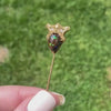 Antique Boulder Opal Gargoyle Stick Pin of 14k Gold