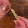 Vintage Love Language Pendant of 14k Gold