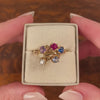 Vintage Synthetic Gemstone Ring of 14k Gold