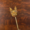 Antique French Bulldog Stickpin of 10k Gold