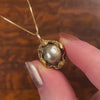 Antique Pearl Charm of 14k Gold