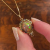 Antique Egyptian Revival Opal Pendant of 14k Gold