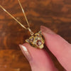 Antique Enamel Tiger Charm of 14k Gold