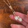 Vintage Floating Opal Necklace of 14k Gold