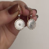 Antique Mother of Pearl Earrings of 14k Gold