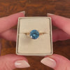 Vintage Blue Cubic Zirconia Ring of 14k Gold