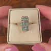 Antique Emerald and Diamond Ring of 18k Gold