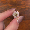 Antique Pink Dog Rose Flower Charm of 14k Gold
