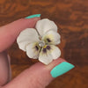 Antique Pansy Brooch of 14k Gold