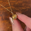 Antique Crescent Moon Orb Charm of 14k Gold