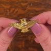 Vintage Yale Record Old Owl Brooch of 10k Gold