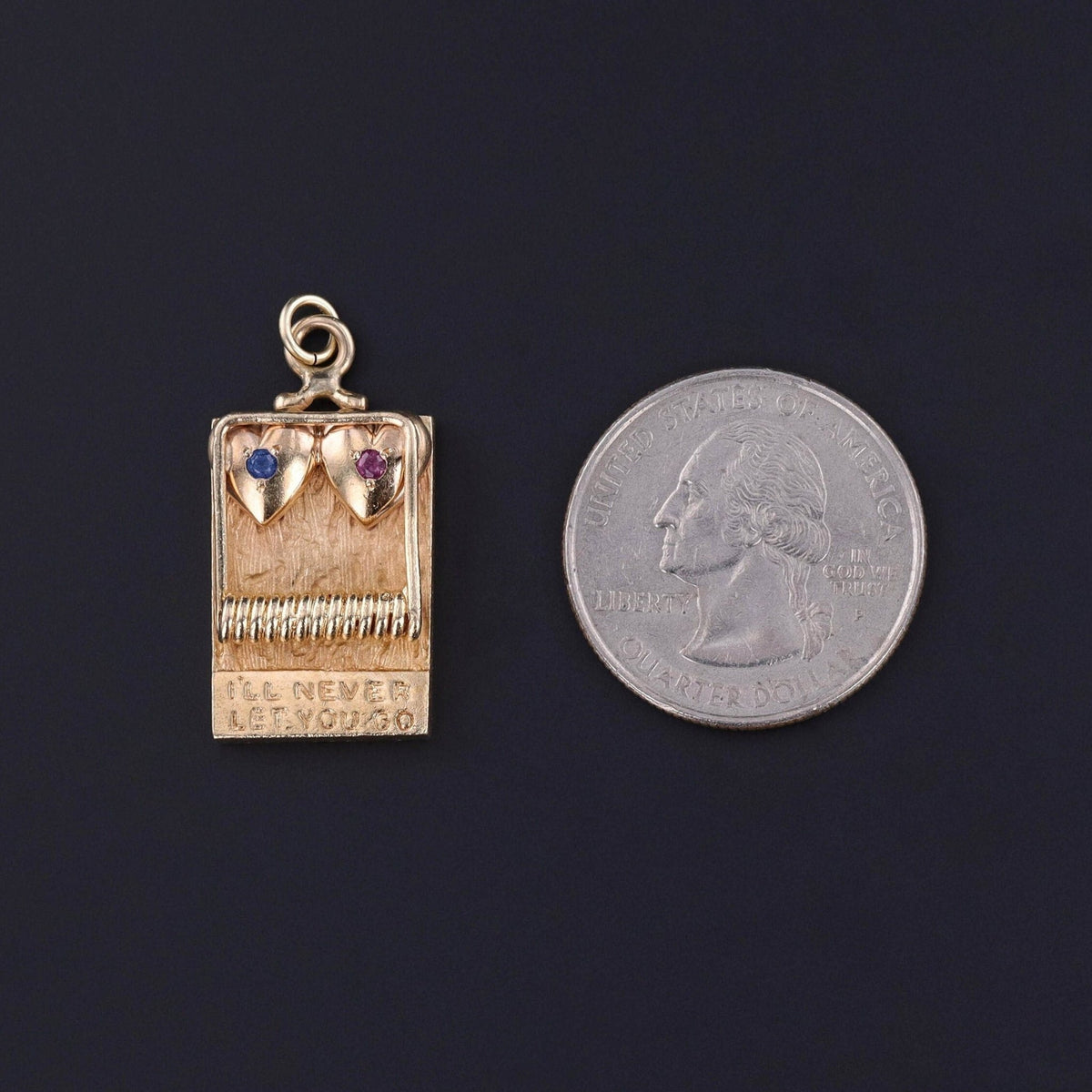 RESERVED - Dankner I&#39;ll Never Let You Go Mousetrap Pendant of 14k Gold - Trademark Antiques