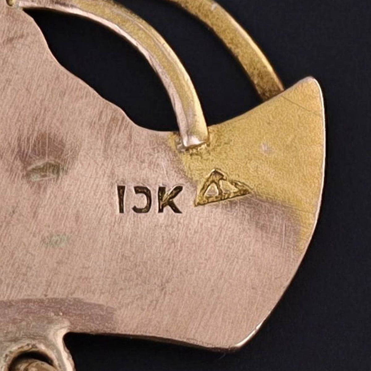RESERVED for K - Antique Horse Conversion Pendant of 10k Gold - Trademark Antiques