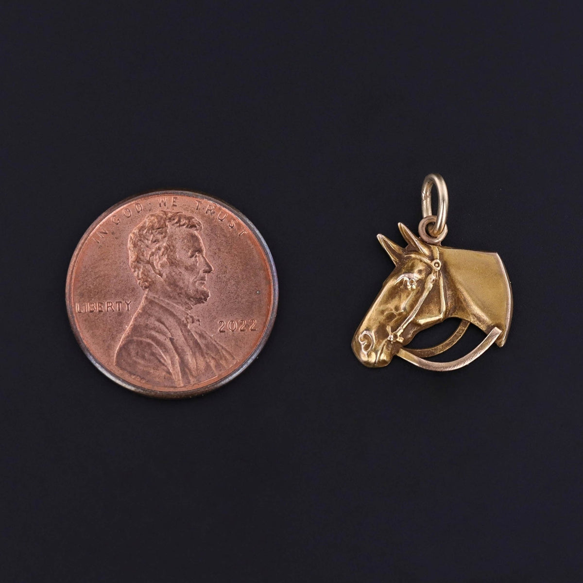 RESERVED for K - Antique Horse Conversion Pendant of 10k Gold - Trademark Antiques
