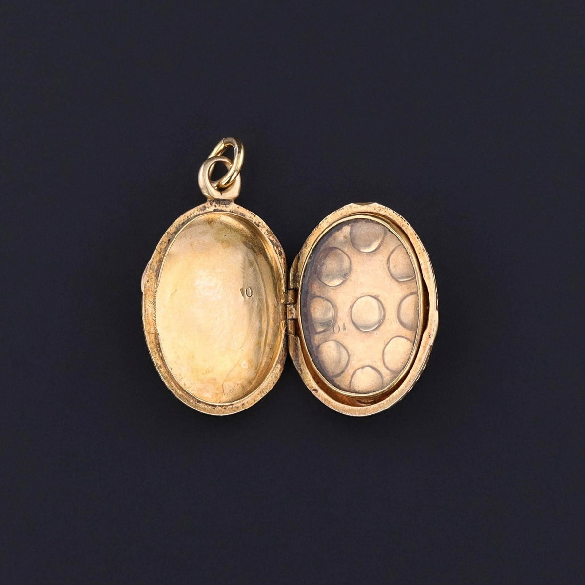 RESERVED for R - Antique French Turquoise &amp; Enamel Locket of 18k Gold - Trademark Antiques