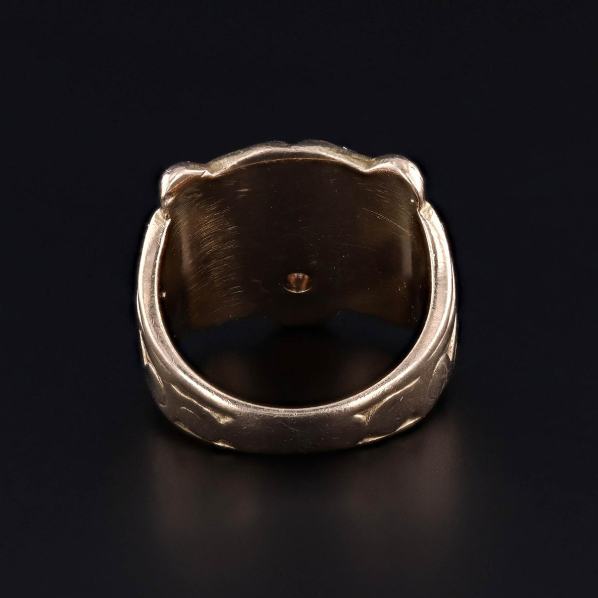 RESERVED for T - Antique Lion Ring of 10k Gold - Trademark Antiques