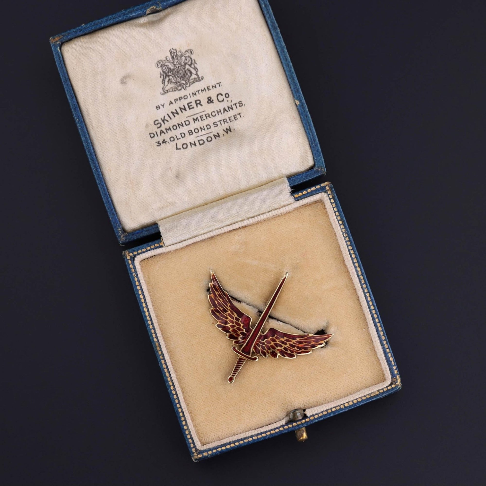 Royal Air Force Sweetheart Brooch of 14k Gold and Enamel - Trademark Antiques