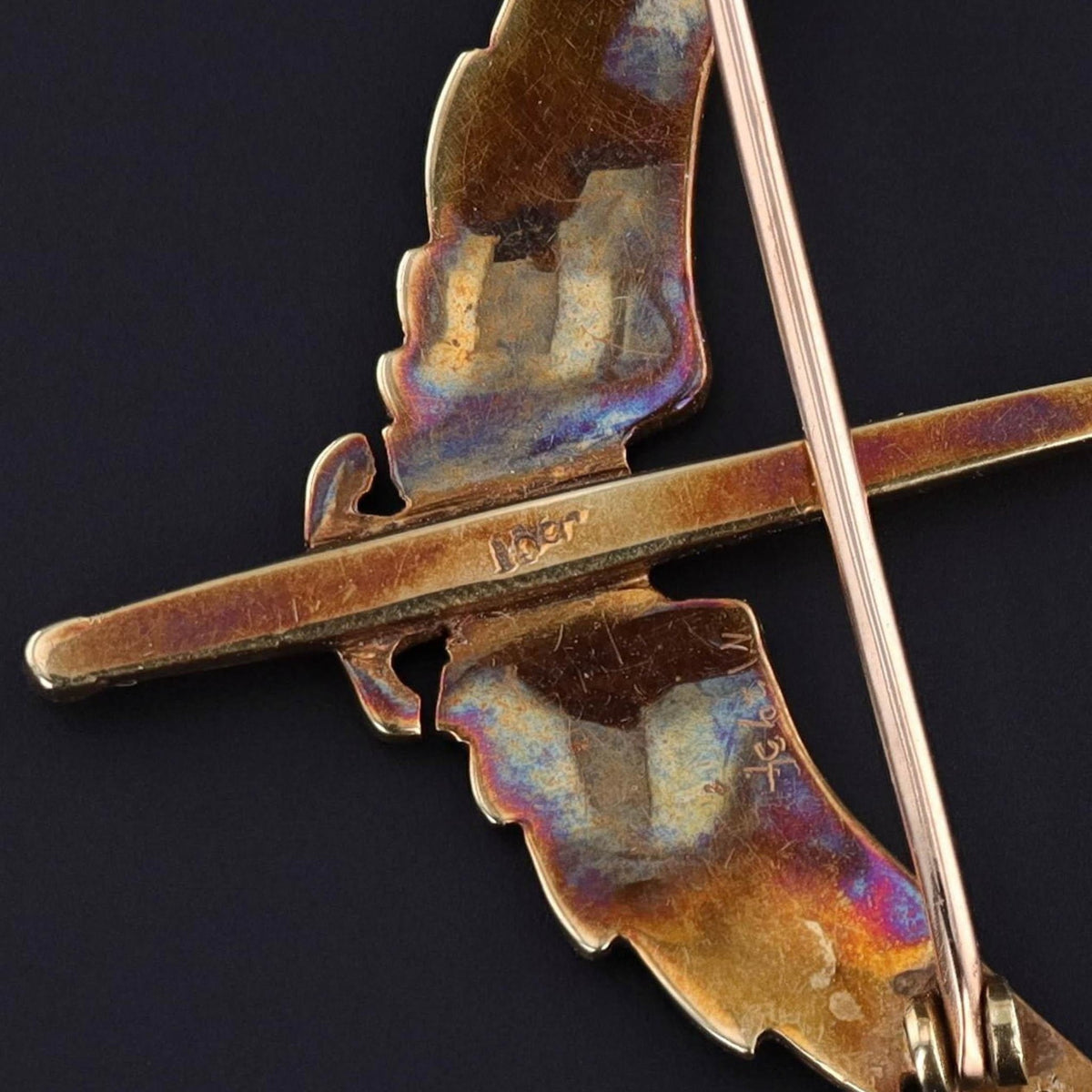 Royal Air Force Sweetheart Brooch of 14k Gold and Enamel - Trademark Antiques