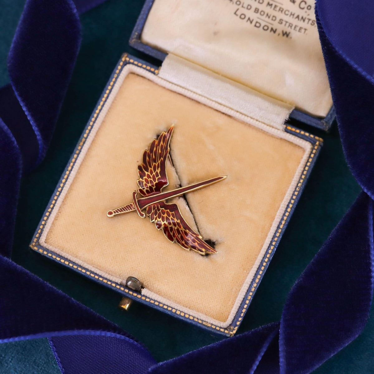 Royal Air Force Sweetheart Brooch of 14k Gold and Enamel - Trademark Antiques