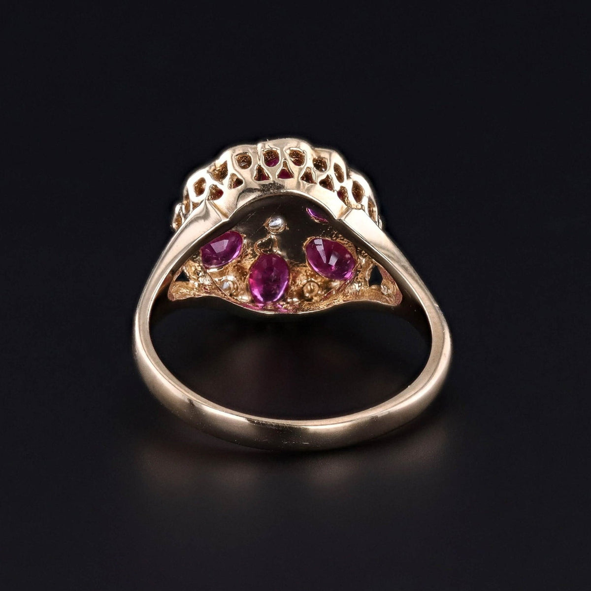 Ruby and Diamond Ring of 9ct Gold - Trademark Antiques