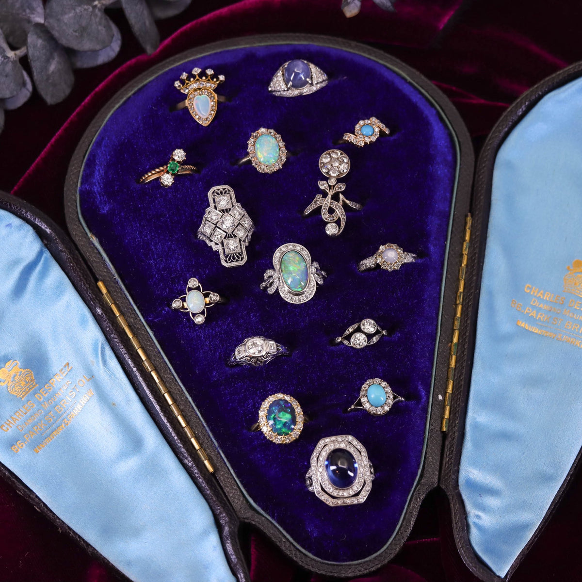 Star Sapphire and Diamond Halo Ring - Trademark Antiques