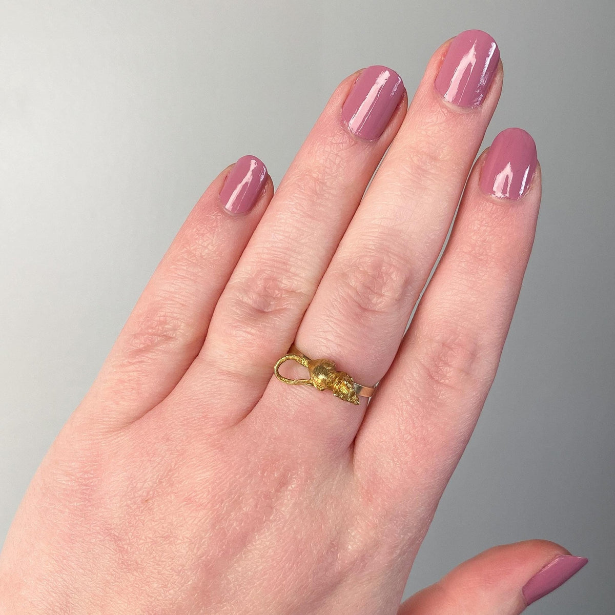 Unique Mouse Ring of 14k Gold - Trademark Antiques