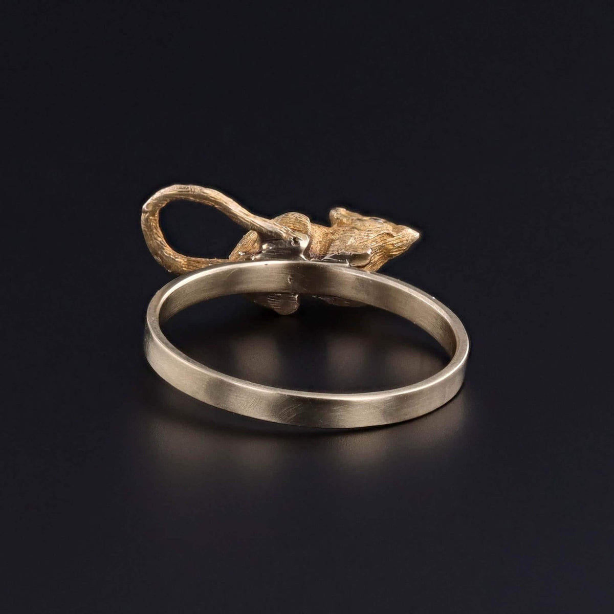 Unique Mouse Ring of 14k Gold - Trademark Antiques