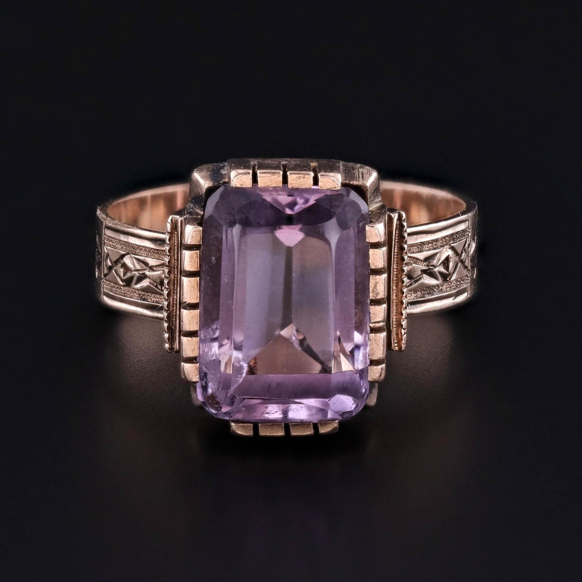 Victorian Amethyst Ring of 8ct Gold - Trademark Antiques
