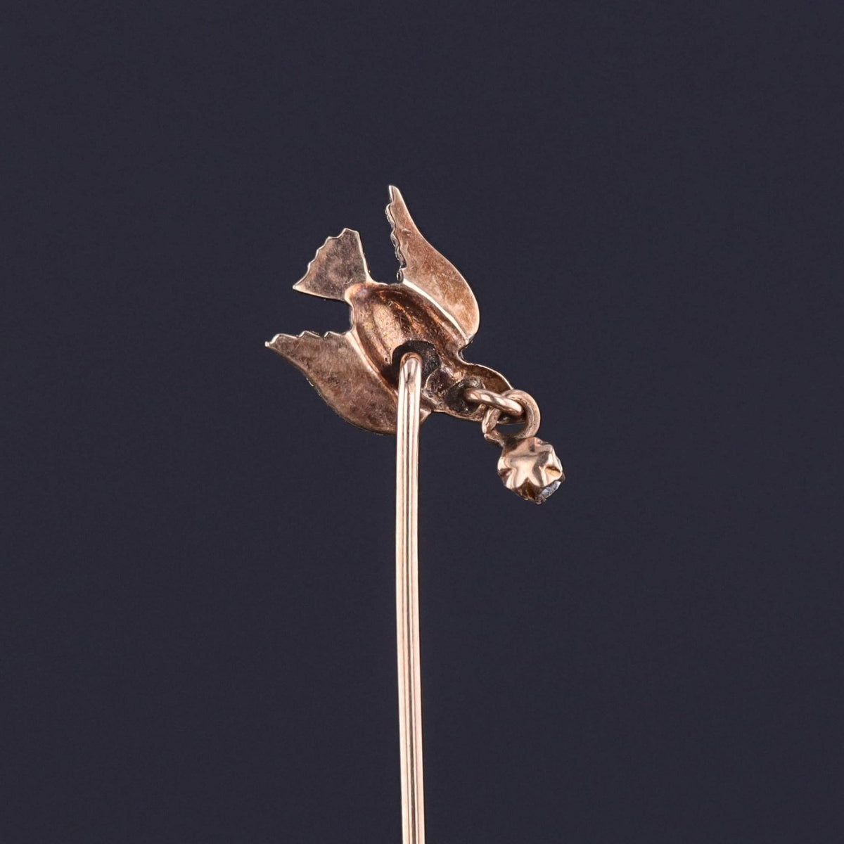 Victorian Bird in Flight Stickpin of 10k Gold - Trademark Antiques