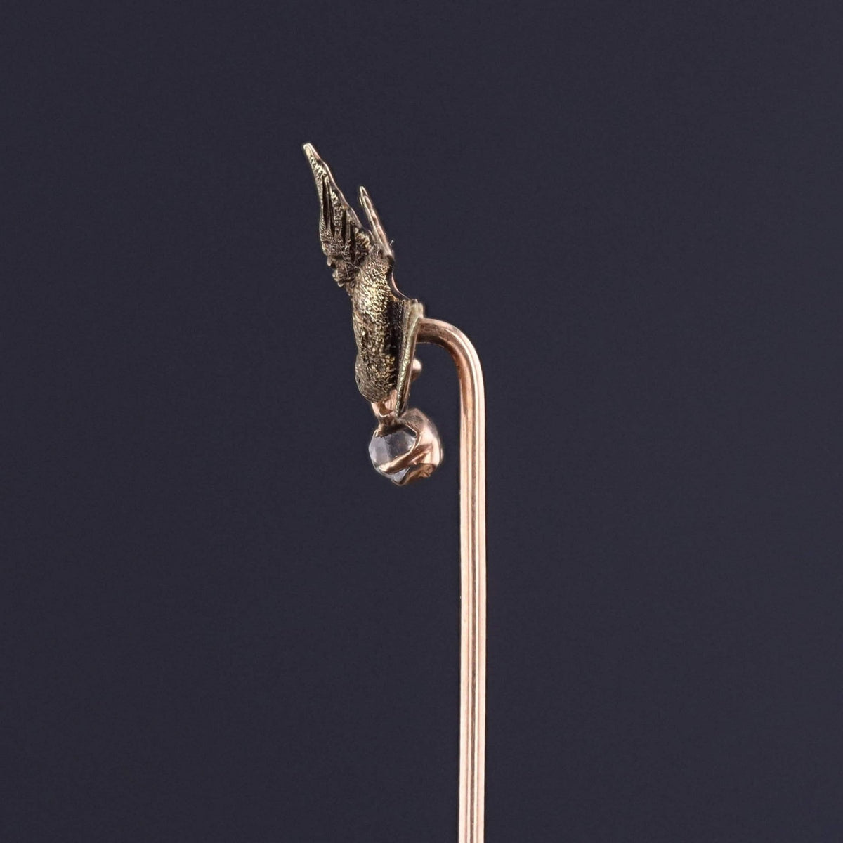 Victorian Bird in Flight Stickpin of 10k Gold - Trademark Antiques