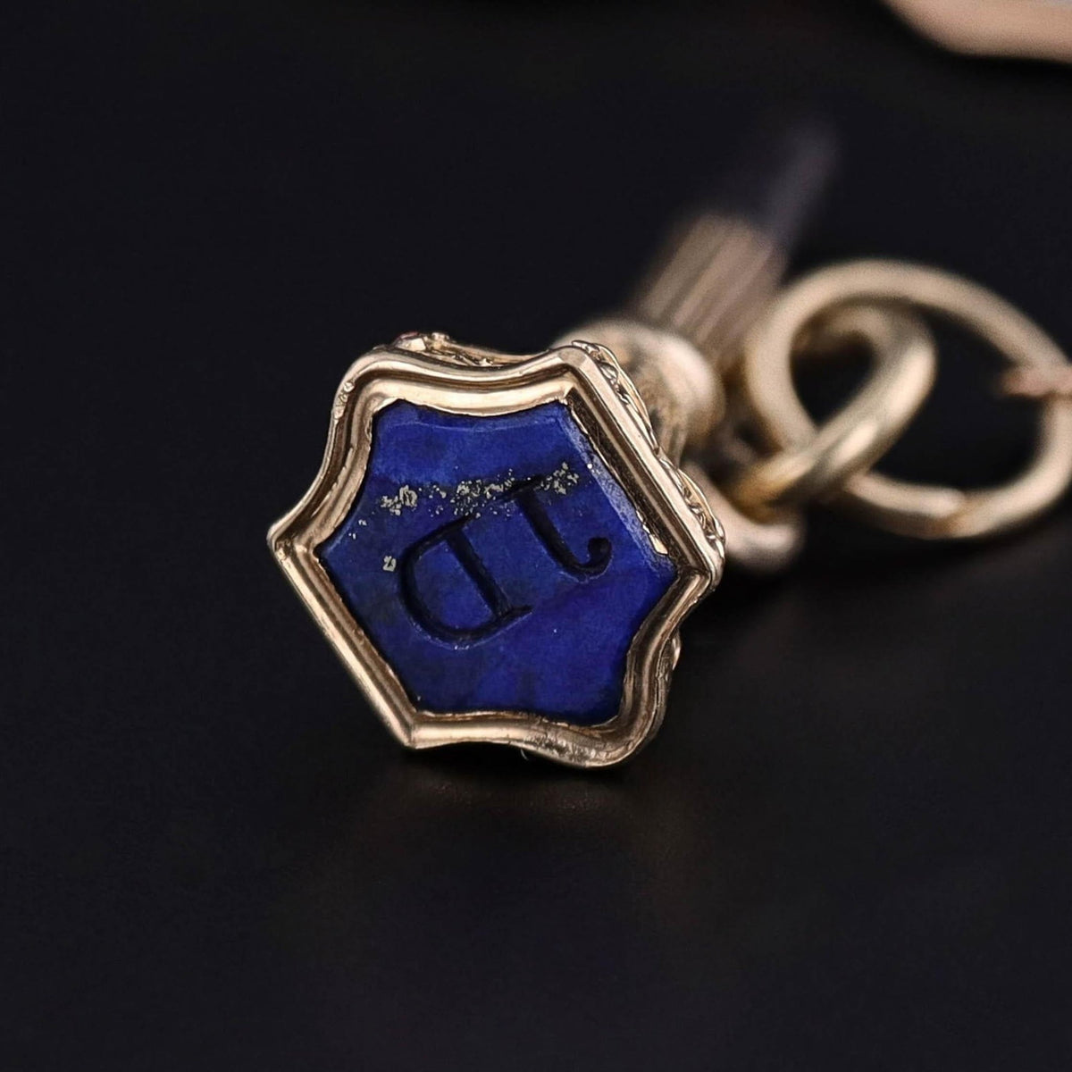 Victorian Black and White Enamel Watch Chain Extender - Trademark Antiques