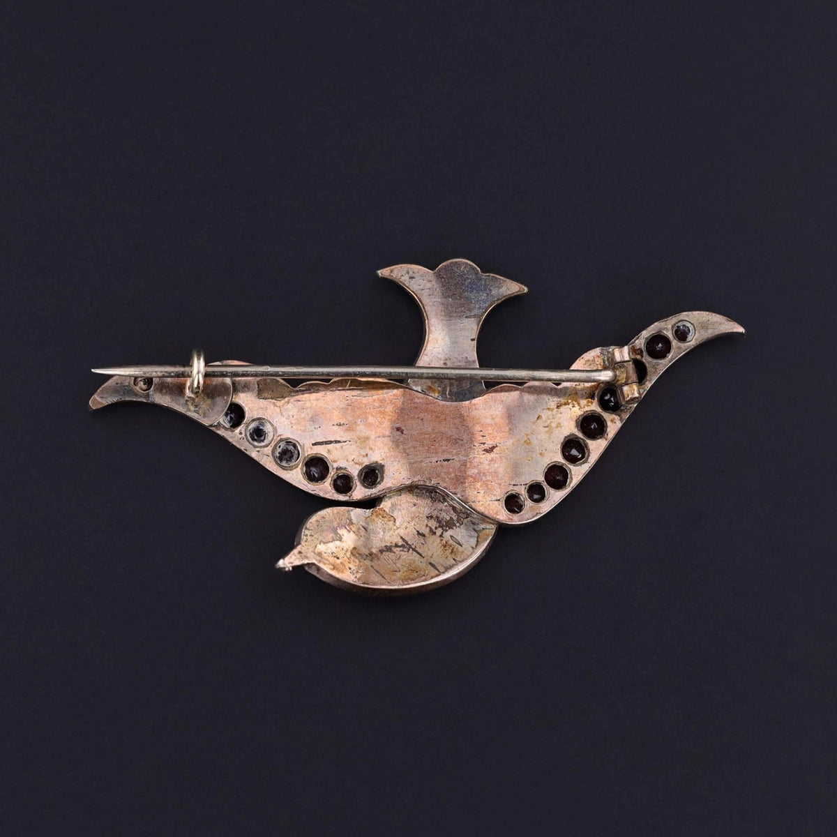Victorian Bohemian Garnet Bird Brooch - Trademark Antiques