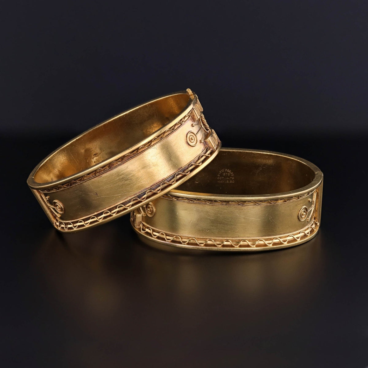 Victorian Bracelet Pair of 14k Gold - Trademark Antiques