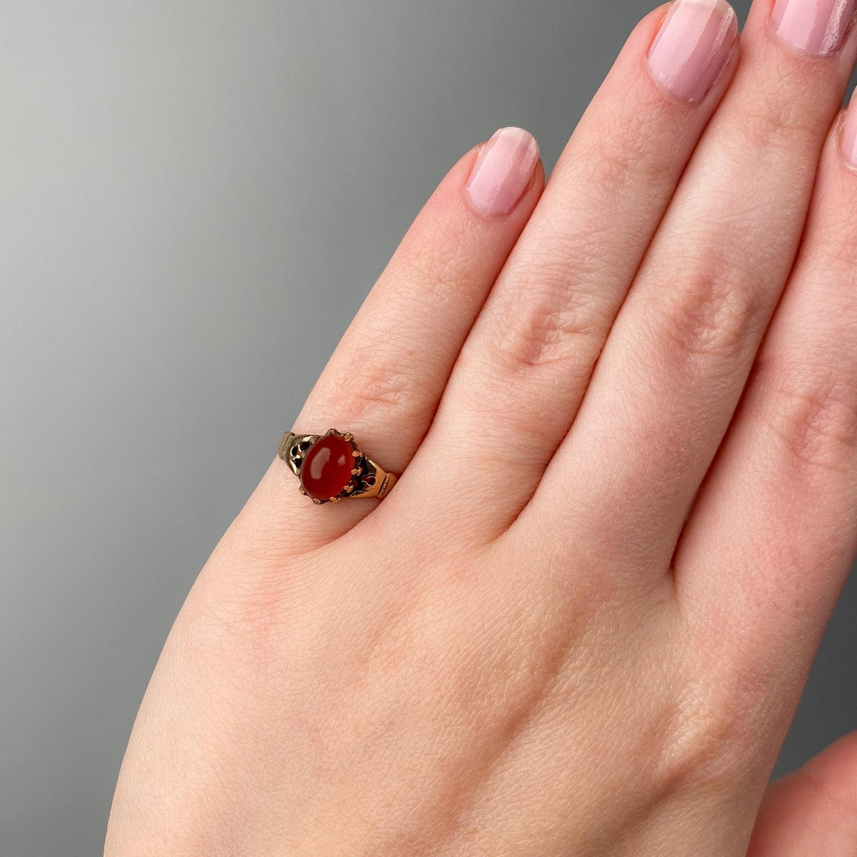 Victorian Carnelian Ring of 10k Gold - Trademark Antiques