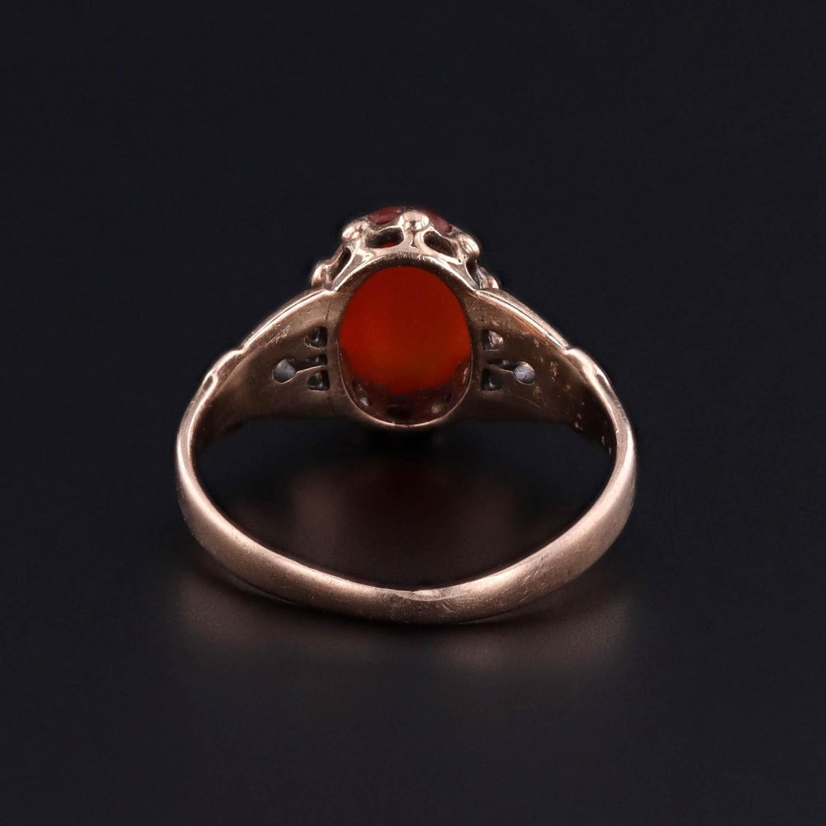 Victorian Carnelian Ring of 10k Gold - Trademark Antiques