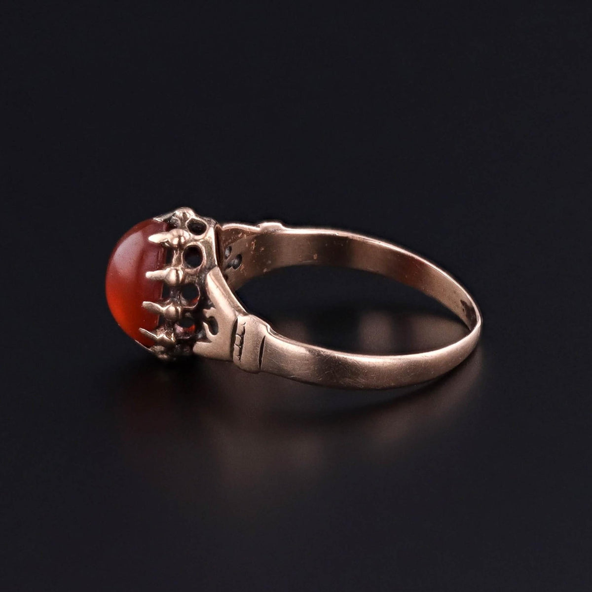 Victorian Carnelian Ring of 10k Gold - Trademark Antiques